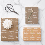 Elegant Modern Bride Groom Names Weddings Wrapping Paper Sheets<br><div class="desc">Simple,  terracotta,  elegant,  Wedding wrapping paper. You can personalize it with your names and date.</div>