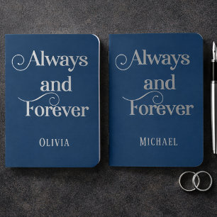 Elegant Modern Bride Groom Wedding Vows Book