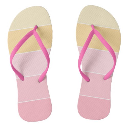 Elegant Modern Bright Colors Pink Red Yellow Blue Flip Flops