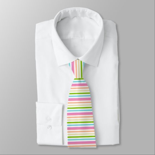 Elegant Modern Bright Colors Striped Template Neck Tie