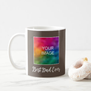 Elegant Modern Brown Calligraphy Best Dad Ever Coffee Mug
