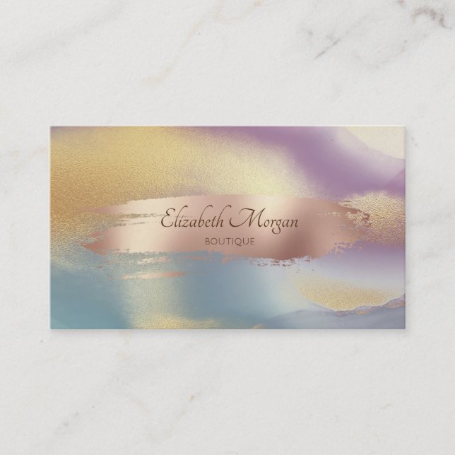 Elegant Modern,Brush Stroke,Colorful Business Card (Front)