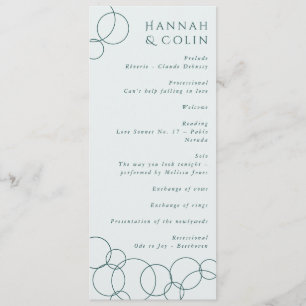 Elegant Modern Bubbles Geometric Gray & Dark Teal Program