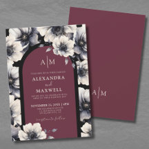 Elegant Modern Burgundy Floral Wedding