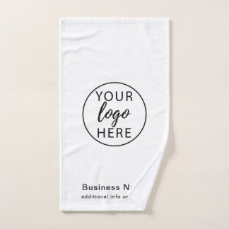 Elegant Modern Business Logo Custom Hand Towel