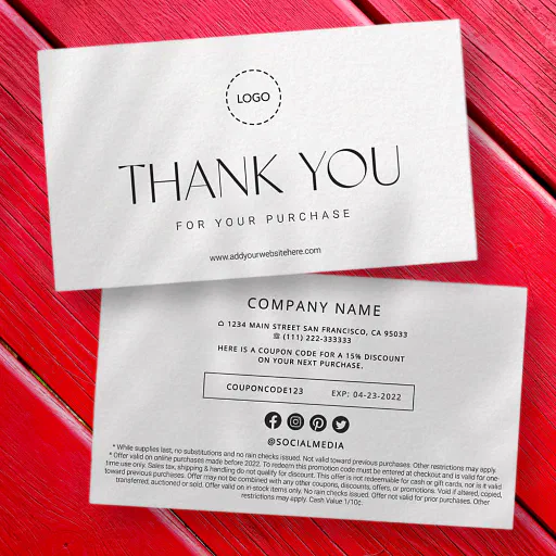 Elegant Modern Business Promo Coupon Ad Campaign Note Card
