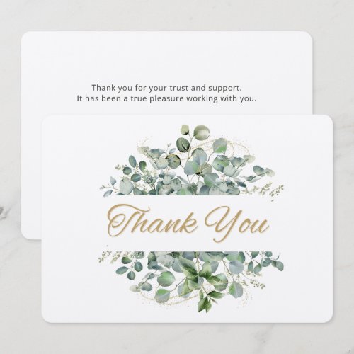 Elegant Modern Business Real Estate Thank You   Card