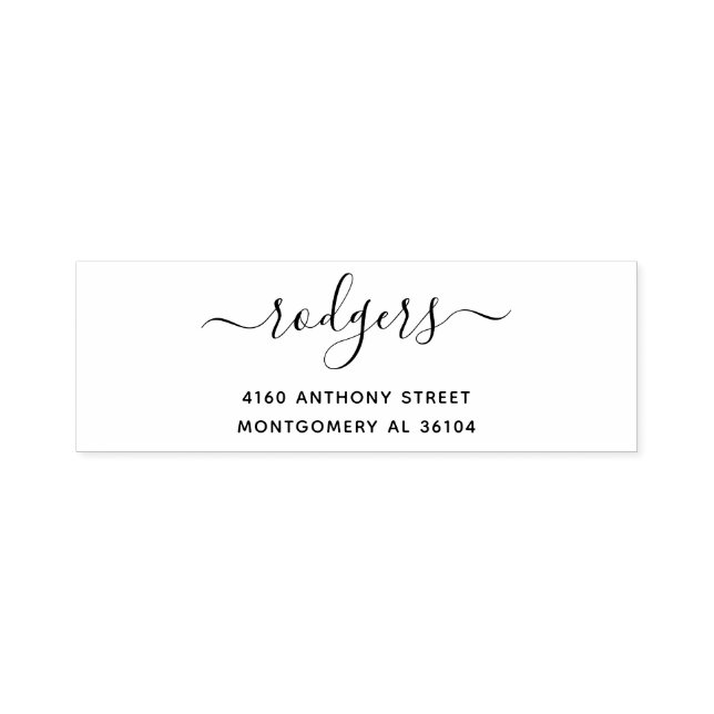 Elegant Modern Calligraphy 08 | Return Address Self-inking Stamp (Design)