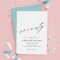 Elegant Modern Calligraphy 70th Birthday