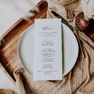 Elegant Modern Calligraphy Dinner Menu