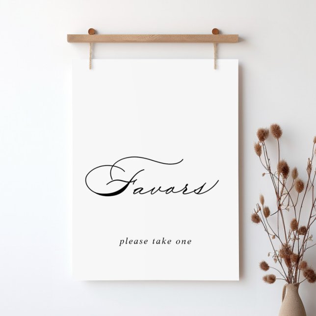 Elegant Modern Calligraphy Favors Sign (Creator Uploaded)