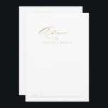 Elegant Modern Calligraphy Gold Wedding  Advice Card<br><div class="desc">This elegant modern calligraphy gold wedding advice card is perfect for a rustic wedding. The simple and stylish design features classic and fancy script typography in gold. These cards are perfect for a wedding, bridal shower, baby shower, graduation party & more. Personalize the cards with the names of the bride...</div>