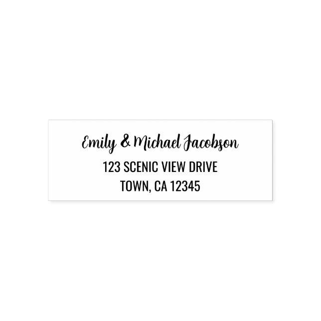 Elegant Modern Calligraphy Label for Couples Self-inking Stamp (Design)