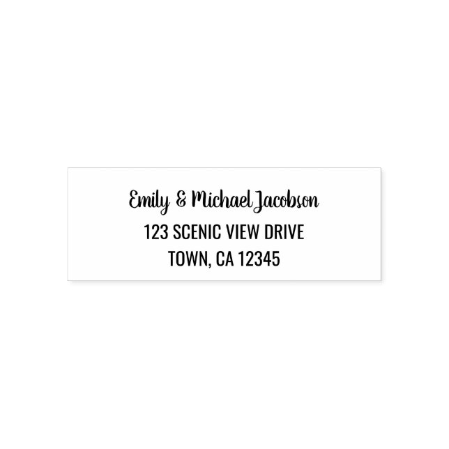 Elegant Modern Calligraphy Label for Couples Self-inking Stamp (Design)