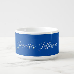 Elegant Modern Calligraphy Name Professional Blue Bowl
