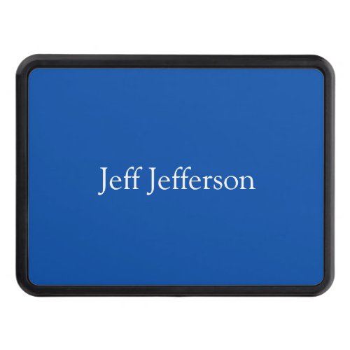 Elegant Modern Calligraphy Name Professional Blue Hitch Cover