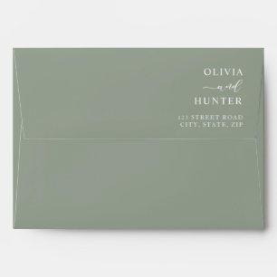 Elegant Modern Calligraphy Return Address 5x7 Envelope