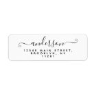 Elegant Modern Calligraphy Script Black Last Name
