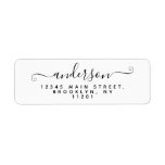 Elegant Modern Calligraphy Script Black Last Name Label<br><div class="desc">Elegant Modern Calligraphy Script Black Gray Return Address Label
You can easily customize the color of the text with the 'Customize' tool or feel free to contact me.</div>