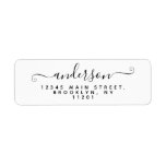 Elegant Modern Calligraphy Script Black Last Name Label Elegant Modern Calligraphy Script Black Last Name Label