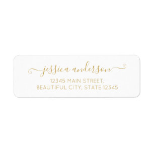 Elegant Modern Calligraphy Script Classic Gold Label