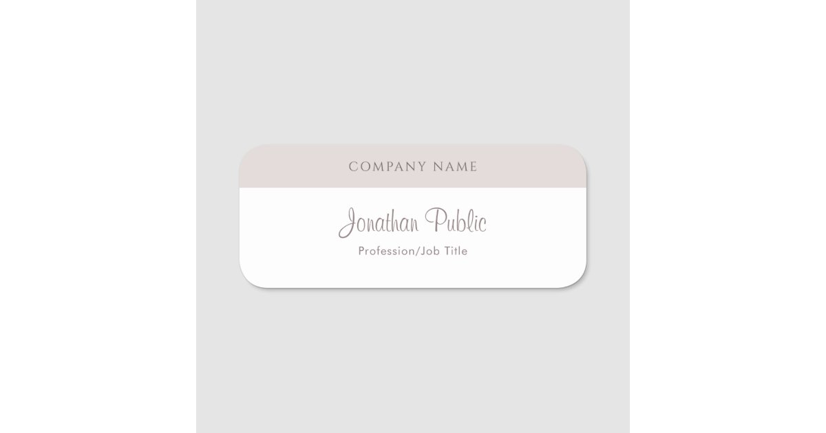 Elegant Modern Calligraphy Script Name Template Name Tag | Zazzle