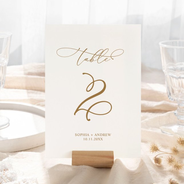 Elegant Modern Calligraphy Table 2 Wedding Number (Creator Uploaded)