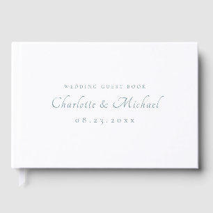 Elegant Modern Calligraphy Wedding Foil Guest Book