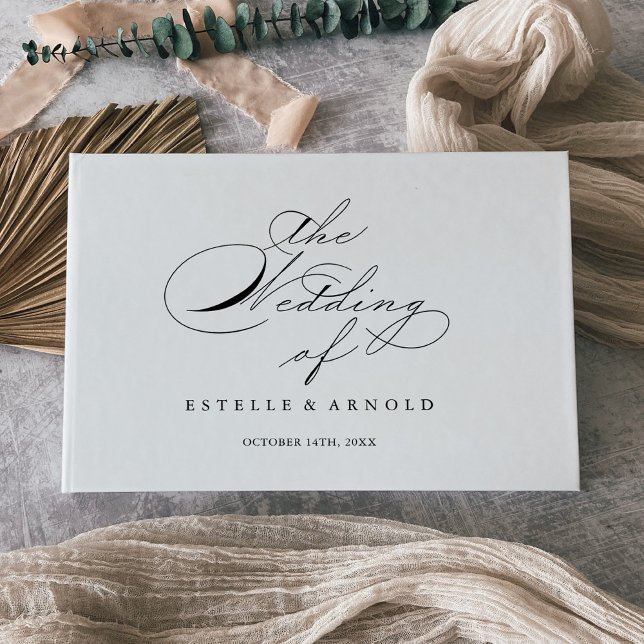 Elegant Modern Calligraphy Wedding  Guest Book (Creator Uploaded)