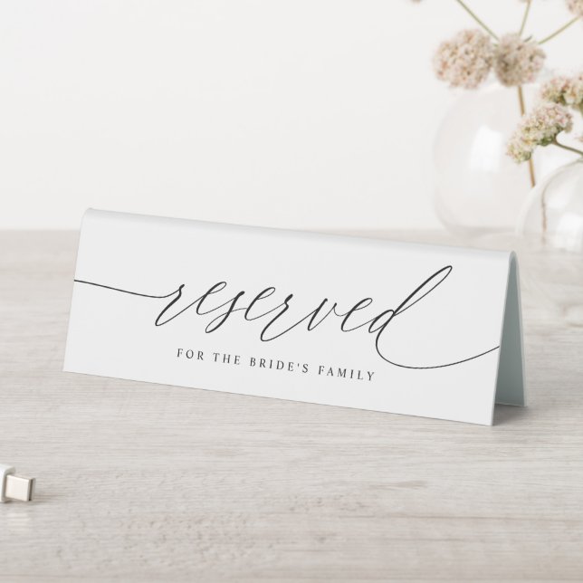 Elegant Modern Calligraphy Wedding Reserved Table Tent (In SItu (Table))