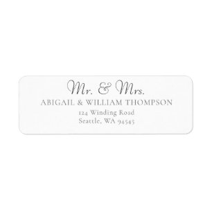 Elegant Modern Calligraphy Wedding Return Address Label