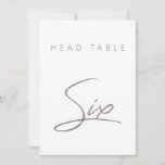 Elegant Modern Calligraphy Wedding Table Number