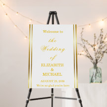 Elegant Modern Calligraphy Wedding Welcome Sign