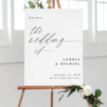 Elegant Modern Calligraphy Wedding Welcome Sign<br><div class="desc">This wedding welcome sign features a modern,  romantic calligraphy script. Welcome your guests to your wedding and reception in style with this soft modern wedding welcome sign poster.</div>