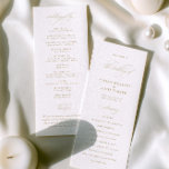 Elegant Modern Calligraphy White Wedding Program<br><div class="desc">The program features a clean, white design with elegant calligraphy font for a timeless and sophisticated look. The simple design allows the focus to be on the meaningful words and moments of your special day. To change details, click «Details». To move the text or change the size, font, or color,...</div>