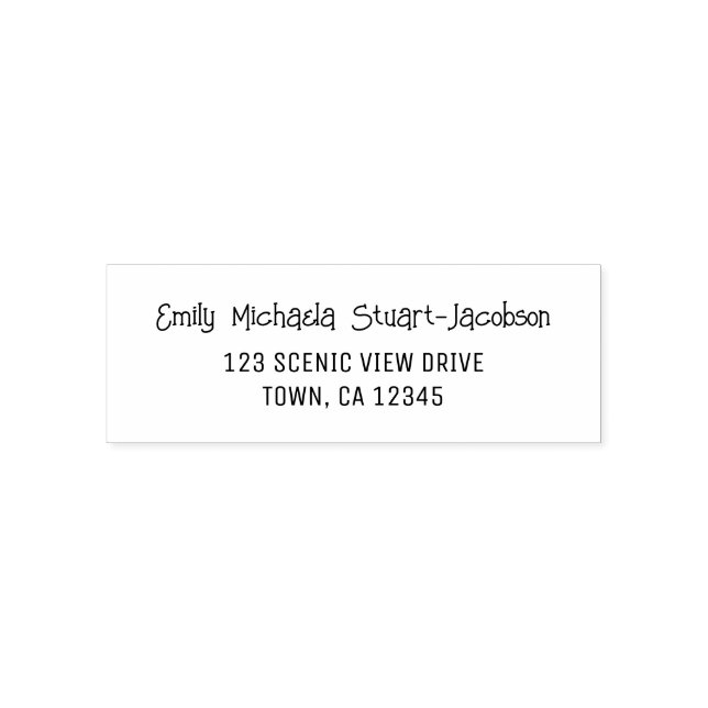 Elegant Modern Casual Contemporary Handwriting  Self-inking Stamp (Design)