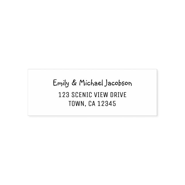 Elegant Modern Casual Handwriting for Couples Self-inking Stamp (Design)