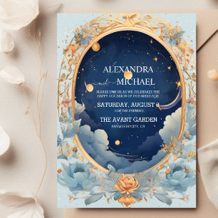 Elegant, Modern Celestial Constellations Wedding Invitation