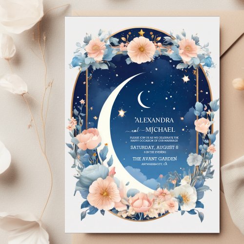 Elegant Modern Celestial Constellations Wedding Invitation