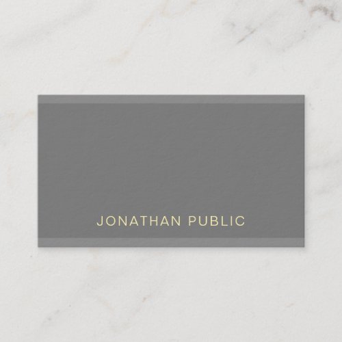 Elegant Modern Charming Professional Plain Luxury Business Card
