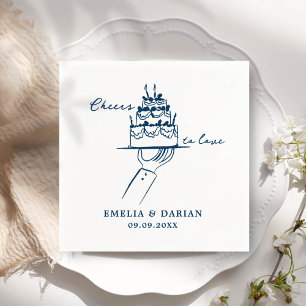 Elegant Modern Cheers to Love Minimalist Wedding N Napkins
