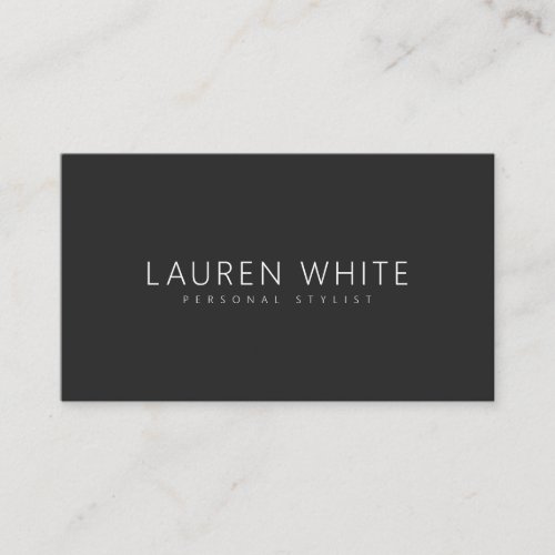 Elegant modern chic black minimalist professional business card