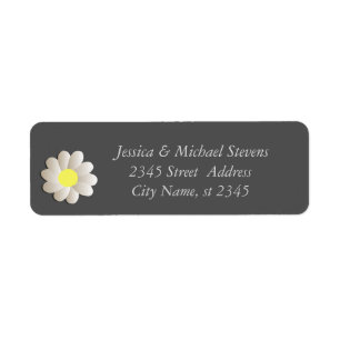 Elegant modern chic daisy label
