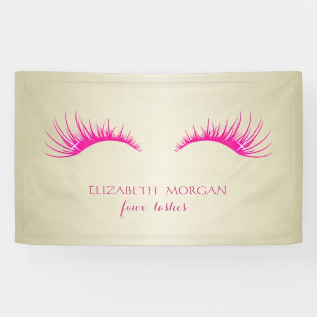 Elegant Modern Chic  Glamorous ,Faux Lashes Banner (Horizontal)