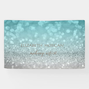 Elegant Modern Chic Glamorous Glittery Bokeh Banner