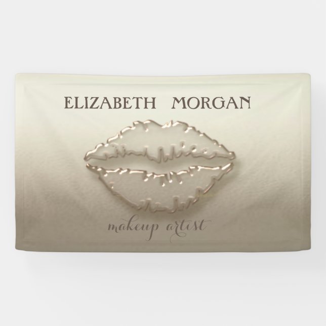 Elegant Modern Chic Glamorous ,Luminous,Lips Banner (Horizontal)