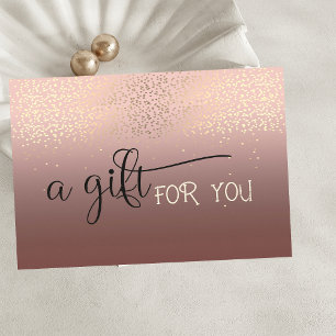 Elegant Modern Chic Gold Confetti  Discount Card