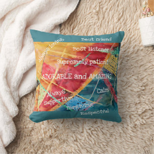 Elegant Modern Chic Great Mother Adorable Amazing Throw Pillow