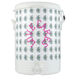 Elegant Modern Chic Love Cares Matte Mug Beverage Cooler