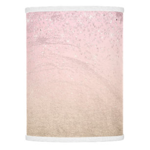 Elegant modern chic ombre rose gold glitter marble lamp shade